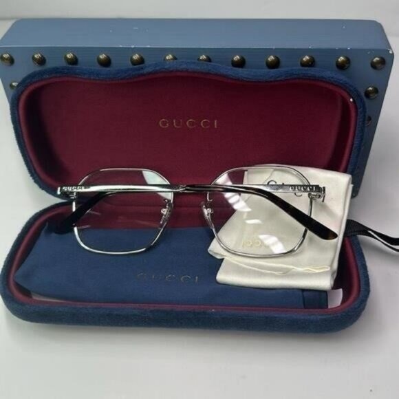 Gucci GG0946OA Square Metal Eyeglasses – Full Rim Frame for Men - Picture 6 of 11